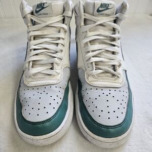 Nike Court Vision Sneakers in White and Teal